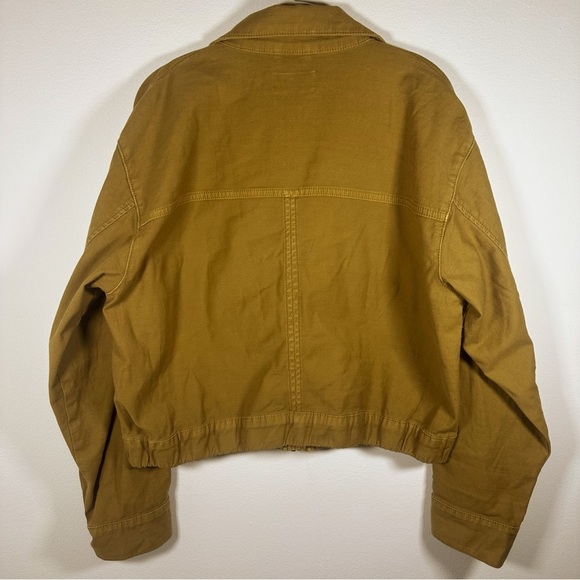 Pilcro X Anthropologie Utility Bomber Jacket Camel Tan Size Large capsule - Picture 4 of 15